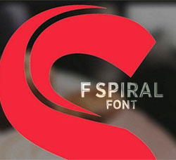 适合标志制作的螺旋英文字体：FSpiral Font